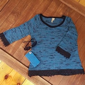 Chenault 3/4 Sleeve Sweater Top Size S